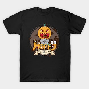 pumpkin greeting happy halloween T-Shirt